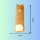 Frooneys Ignatius - Fat Huggey plushie knuffel kussen - Kawaii Plushie Bruine Beer Knuffelkussen - 70 cm