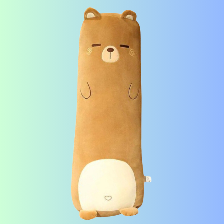 Frooneys Ignatius - Fat Huggey plushie knuffel kussen - Kawaii Plushie Bruine Beer Knuffelkussen - 70 cm