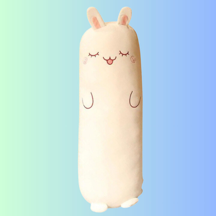 Frooneys Snowball - Fat Huggey plushie knuffel kussen - Kawaii Plushie Konijn Knuffelkussen - 70 cm